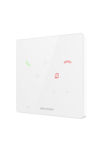Post interior interfon TCP/IP, 9 butoane, PoE, Alarma IN, ALB - HIKVISION DS-KH6000-E1-White