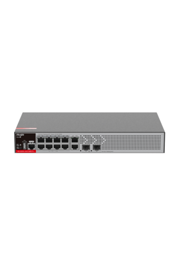 Switch L2+, 8 x RJ45 1G PoE, 2 x SFP 2.5G, 2 x RJ45 1G, Cloud Management - Ruijie RG-S2915-10GT2MS-P-L