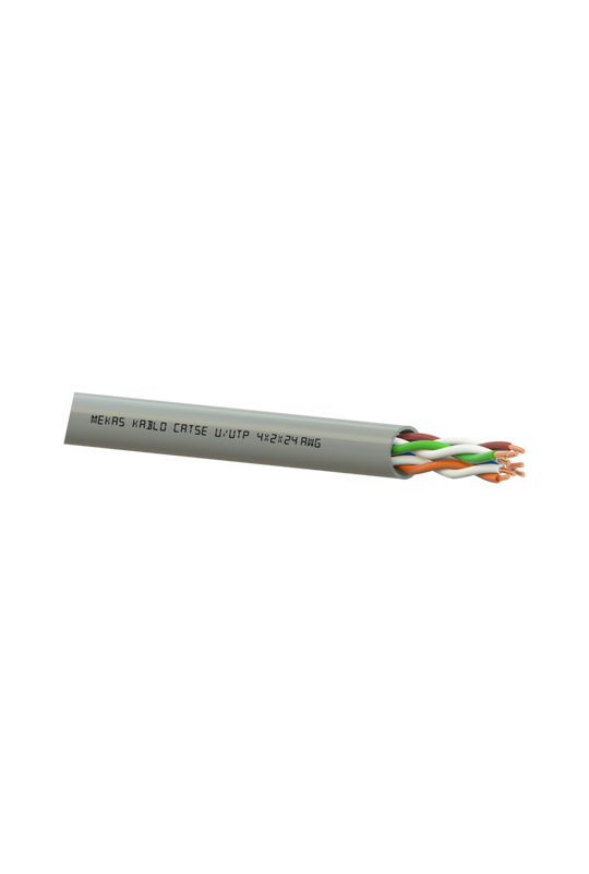 Cablu U/UTP, cat 5e, 4x2x24 AWG, Cupru, 305m - Mekas Kablo MEK90-4x2x24-5U