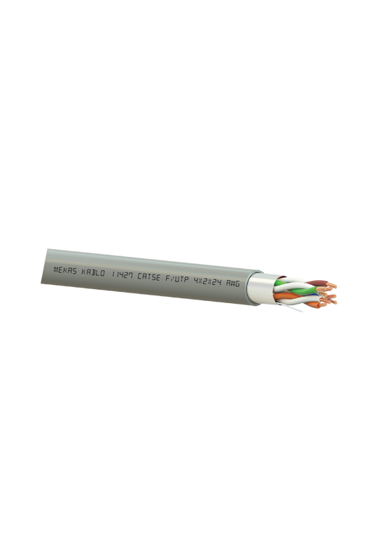 Cablu F/UTP, cat 5e, 4x2x24 AWG, Cupru, 305m - Mekas Kablo MEK90-4x2x24-5F
