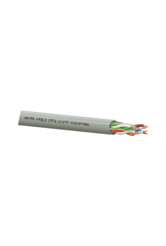 Cablu U/UTP, cat 6, 4x2x23 AWG, Cupru, 305m - Mekas Kablo MEK90-4x2x23-6U