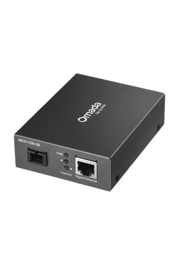 Media Convertor WDM Gigabit RJ45 - Single-mode SC Bi-directional, 20 km - TP-Link Omada MC212CS-20