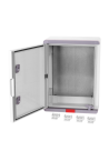 Cutie distributie IP67 din ABS gri, usa mata, placa metalica, 300x400x220 mm PD304022