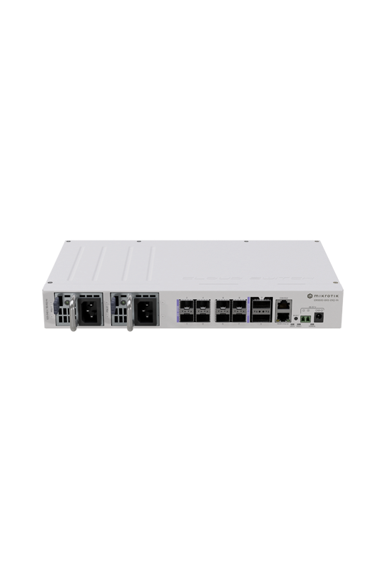 Switch 2 x QSF28 100G, 8 x SFP28 25G, 2 x RJ45 100 Mbps, 802.3bt PoE In, 1U - MikroTik CRS510-8XS-2XQ-IN
