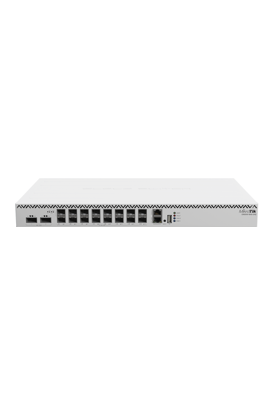 Switch 2 x QSF28 100G, 16 x SFP28 25G, 2 x RJ45 100 Mbps, 1U - MikroTik CRS518-16XS-2XQ-RM