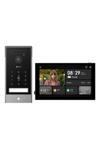 Videointerfon 4K, recunoastere faciala, scanare biometrica a palmei, monitor 8', IR, Wi-Fi6 - EZVIZ CS-HP7(4K, Palm)