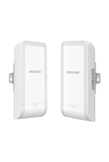 Set Bridge wireless 2.4GHz, 300Mbps, 1 km, 7dBi, PoE IN/OUT, Management - HIKVISION DS-3WF1000-EI-2N-P