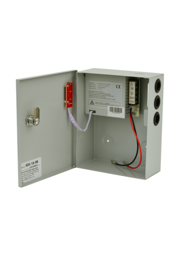 Sursa de alimentare 12V, 3A, back-up in cabinet metalic SDC-12-3B