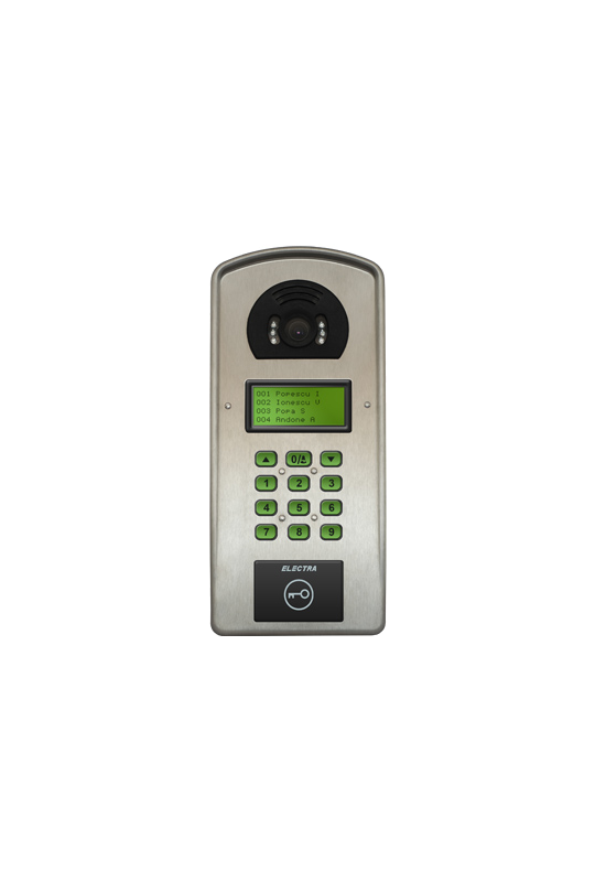 Panou exterior semiduplex VIDEO cu afisor 4 randuri , INOX - ELECTRA P4S.V91I