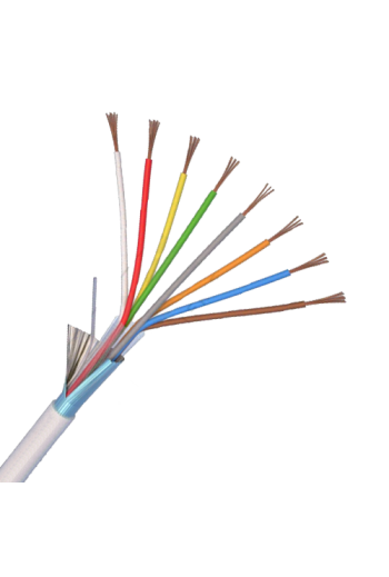 Cablu de alarma 8 fire ecranate, cupru integral, 100m 8CUEF