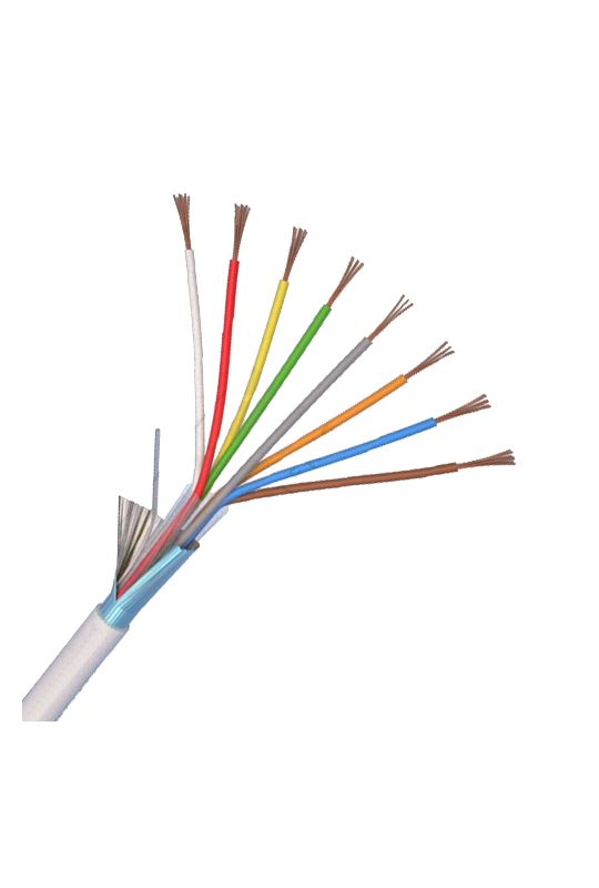 Cablu de alarma 8 fire ecranate, cupru integral, 100m 8CUEF