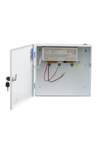 Sursa de alimentare 12V/10A, back-up in cabinet metalic SDC-12-10B