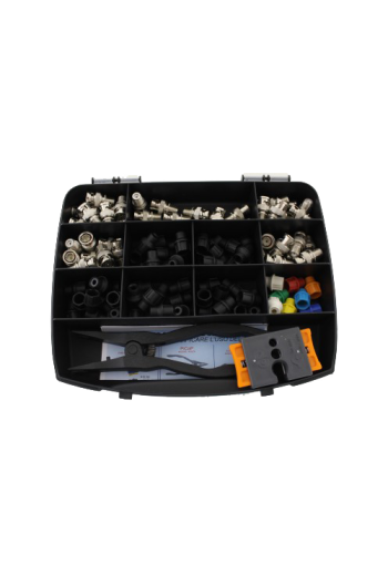 Kit 50 conectori CAP SYSTEM, decapator si cleste sertizare - CAP SYSTEM CAP-KIT2BNC