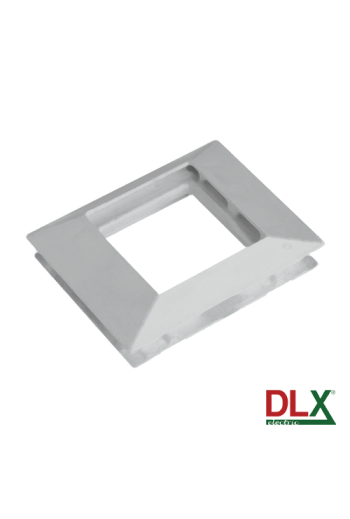 Rama alba simpla pentru aparataj 45x45 mm (2 module) - DLX DLX-102-11