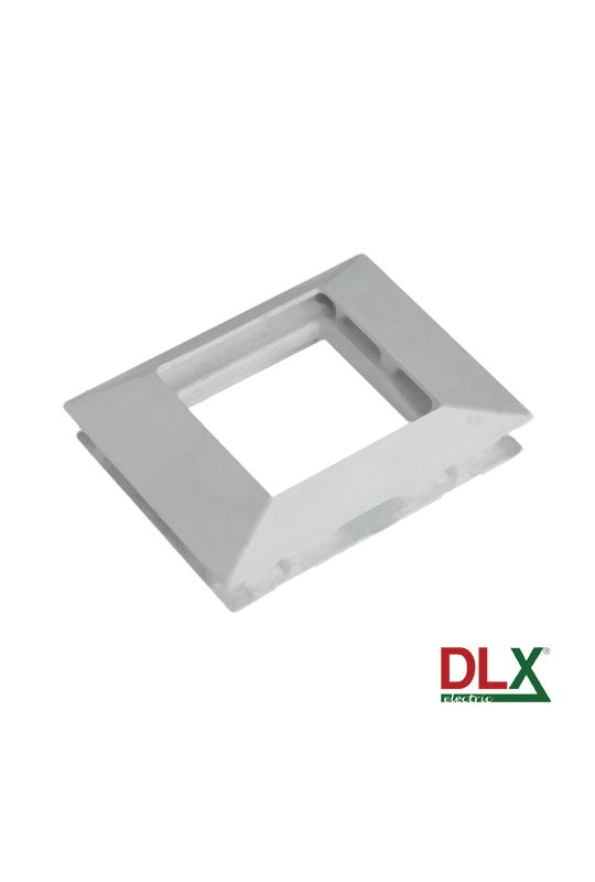 Rama alba simpla pentru aparataj 45x45 mm (2 module) - DLX DLX-102-11