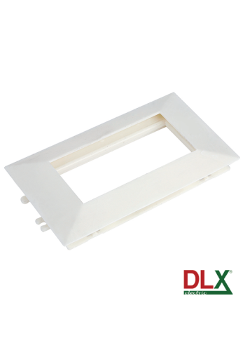 Rama alba dubla pentru aparataj 45x45 mm (4 module) - DLX DLX-102-12