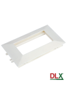 Rama alba tripla pentru aparataj 45x45 mm (6 module) - DLX DLX-102-13