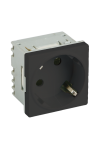 Priza modulara schuko cu impamantare, negru - DLX DLX-245-43