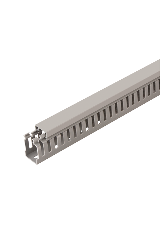 Canal cablu perforat 25x40 mm, cu capac, 2m - DLX PVCP-257-40
