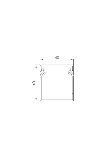 Canal cablu perforat 40x40 mm, cu capac, 2m - DLX PVCP-407-40