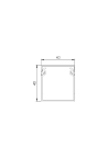 Canal cablu perforat 40x40 mm, cu capac, 2m - DLX PVCP-407-40