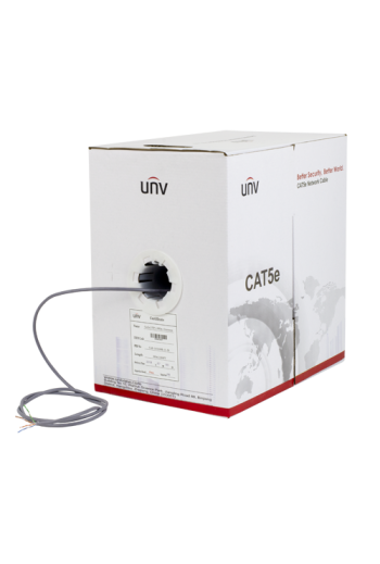 Cablu UTP cat5e 0.45mm, cupru integral, cutie 305 metri - UNV CAB-LC2100B-E-IN