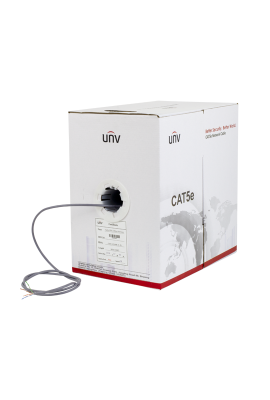 Cablu UTP cat5e 0.45mm, cupru integral, cutie 305 metri - UNV CAB-LC2100B-E-IN