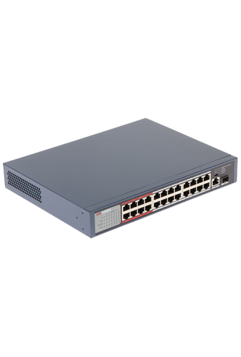 Switch 24 porturi PoE, 2 porturi uplink - HIKVISION DS-3E0326P-E-M