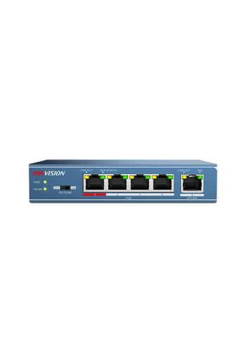 Switch 4 porturi PoE, 1 port uplink- HIKVISION DS-3E0105P-E-M