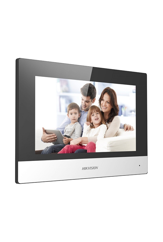 Monitor videointerfon TCP/IP Wireless, Touch Screen TFT LCD 7inch, NEGRU - HIKVISION DS-KH6320-WTE1
