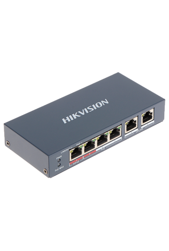 Switch 4 porturi PoE+, 2 porturi uplink - HIKVISION DS-3E0106HP-E