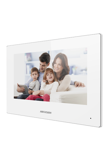 Monitor videointerfon TCP/IP Wireless, Touch Screen TFT LCD 7inch, ALB - HIKVISION DS-KH6320-WTE1-W