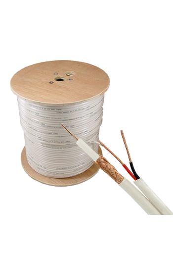 Cablu coaxial RG59 + alimentare 2x0.75, 305m, alb TSY-RG59+2X0.75-W