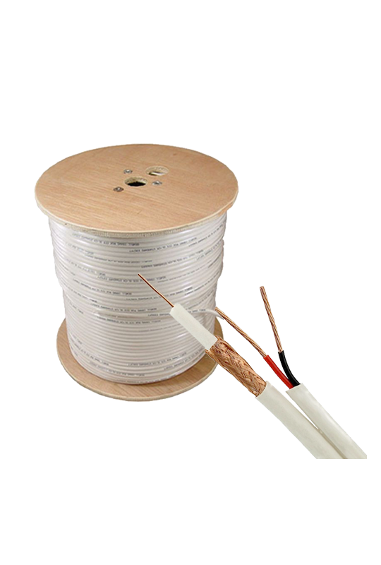 Cablu coaxial RG59 + alimentare 2x0.75, 305m, alb TSY-RG59+2X0.75-W
