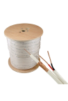 Cablu coaxial RG59 + alimentare 2x0.75, 305m, alb TSY-RG59+2X0.75-W