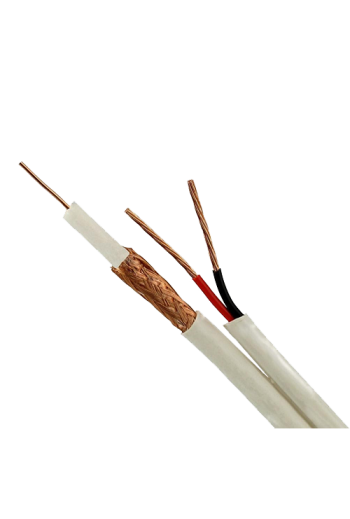 Cablu coaxial RG59 + alimentare 2x0.75, 305m, alb TSY-RG59+2X0.75-W