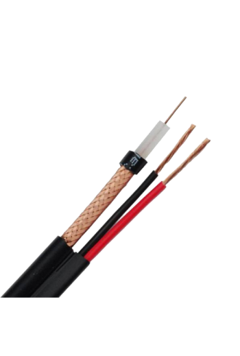 Cablu coaxial RG59 + alimentare 2x0.75, 305m, negru TSY-RG59+2X0.75-B