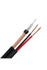 Cablu coaxial RG59 + alimentare 2x0.75, 305m, negru TSY-RG59+2X0.75-B