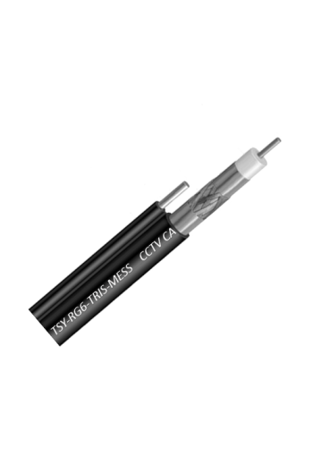 Cablu Coaxial RG6 TRISHIELD autoportant, 305m, negru TSY-RG6-TRIS-MESS