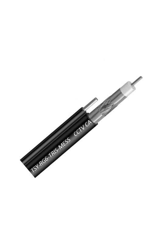 Cablu Coaxial RG6 TRISHIELD autoportant, 305m, negru TSY-RG6-TRIS-MESS