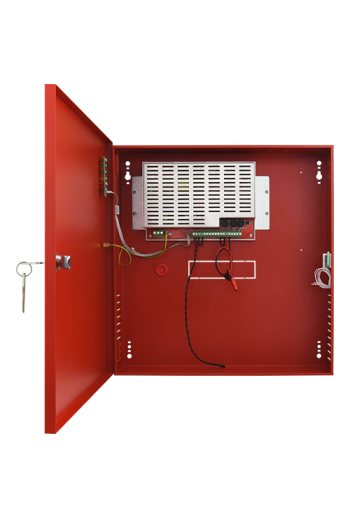 Sursa de alimentare EN 54-4, 27.6V/4.2A, cutie metalica cu loc acumulatori 2x17Ah/12V - PULSAR EN54C-5A17