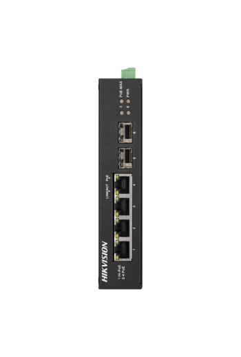 Switch 4 porturi Gigabit PoE, 2 porturi uplink SFP - HIKVISION DS-3T0506HP-E-HS