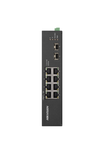 Switch 8 porturi Gigabit PoE, 2 porturi uplink SFP - HIKVISION DS-3T0510HP-E-HS