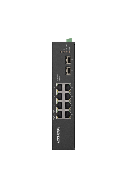 Switch 8 porturi Gigabit PoE, 2 porturi uplink SFP - HIKVISION DS-3T0510HP-E-HS