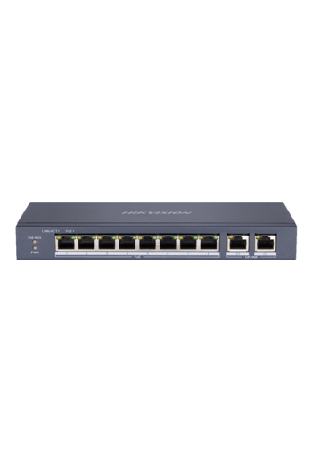 Switch 8 porturi PoE, 2 porturi uplink RJ45 Gigabit - HIKVISION DS-3E0310P-E-M