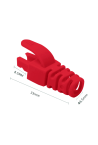 Manson protectie mufa RJ45 rosu (100buc) RJ45-CAP-RD