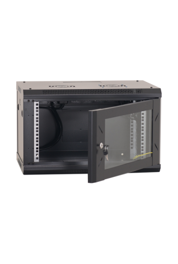 Rack perete 6U 19' 600x450, capacitate incarcare 80 Kg, negru - ASYTECH Networking ASY-6U-6045W