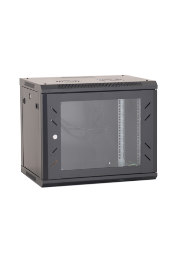 Rack perete 12U 19' 600x450, capacitate incarcare 80 Kg, negru - ASYTECH Networking ASY-12U-6045W