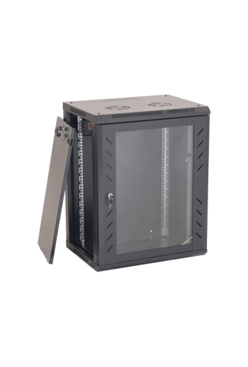 Rack perete 15U 19' 600x450, capacitate incarcare 80 Kg, negru - ASYTECH Networking ASY-15U-6045W