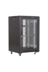 Rack podea 18U 19' 600x600, capacitate incarcare 500 Kg, negru - ASYTECH Networking ASY-18U-6060E